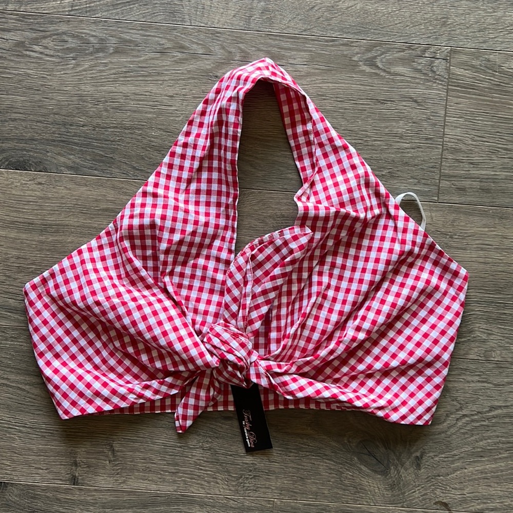 Trashy diva red gingham halter top